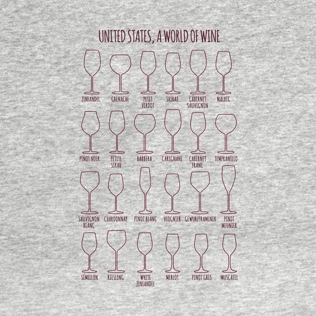 United States, a World of Wine by Printadorable